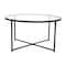 Flash Furniture Round Glass Coffee Table with Matte Black Frame NAN-JH-1786CT-BK-GG - alternate 6